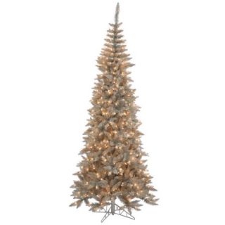 Slim Grey Fir Artificial Christmas Tree   Clear Lights