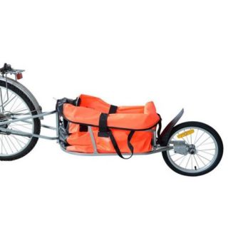 Aosom Solo Single Wheel Bicycle Cargo Bike Trailer   Orange