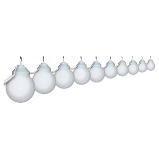 Polymer Products LLC Globe String Light Set   White   Outdoor Hanging