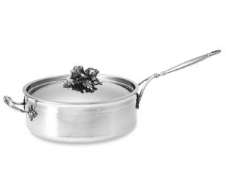 Ruffoni Opus Prima Hammered Stainless Steel Sauté Pan