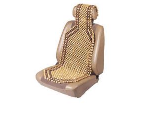 Custom Accessories 17360 Wood Beaded Comfort Seat Cushion   Tan