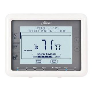 Hunter 7 Day Touchscreen Programmable Thermostat Universal DISCONTINUED 44905