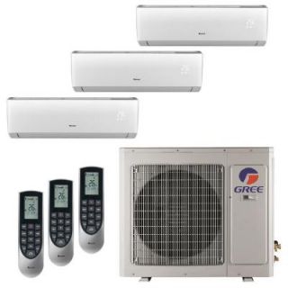 GREE Multi 21 Zone 24,000 BTU 2 Ton Ductless Mini Split Air Conditioner with Heat, Inverter, Remote   208 230 Volt/60Hz MULTI24HP300