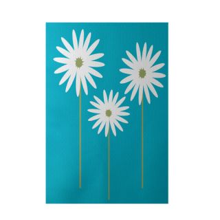 Daisy May Floral Print Caribbean Indoor/Outdoor Area Rug