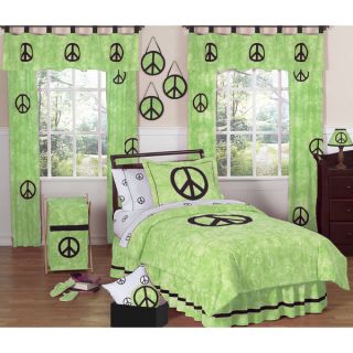 Sweet JoJo Designs Lime Green 4 piece Twin size Comforter Set