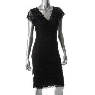 Marina Womens Lace Tiered Cocktail Dress   6   19784112  