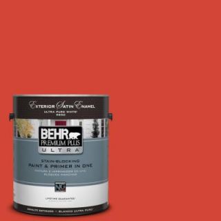 BEHR Premium Plus Ultra 1 gal. #S G 190 Red Hot Satin Enamel Exterior Paint 985301