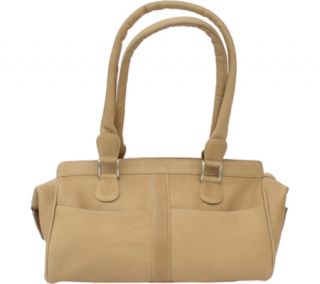 Womens Piel Leather Double Handle Handbag 2438   Sand Leather    & Exchanges
