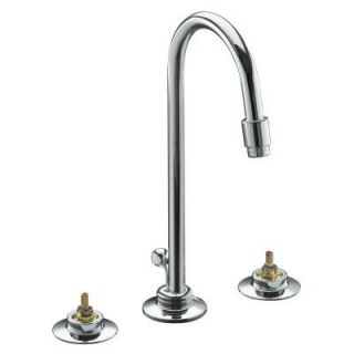 Triton 8 in. Widespread 2 Handle High Arc Spout Commercial Bathroom Faucet in Polished Chrome (Handles Not Included) K 7435 K CP