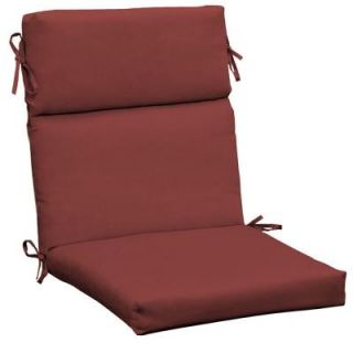 Hampton Bay Chili Solid Outdoor Dining Chair Cushion CE01062B D9D1