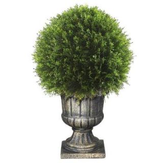 National Tree Company 27 in. Upright Juniper Ball Topiary Tree in a Decorative Urn LCY4 704 27