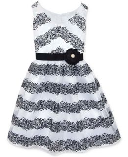 Rare Editions Girls Black & White Striped Dress   Kids & Baby   