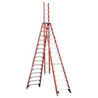 Werner 16 ft. Fiberglass Extension Trestle Step Ladder with 300 lb. Load Capacity Type IA Duty Rating E7416