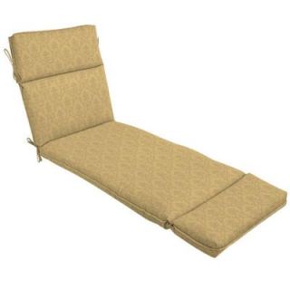 Hampton Bay Bellagio Tan Solid Outdoor Chaise Lounge Cushion ND02202B 9D2