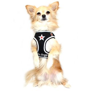 Hip Doggie Black Super Star Mesh Harness Vest   Dog Collars & Leashes