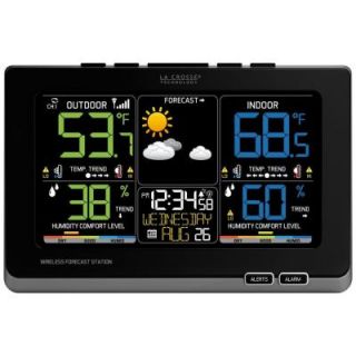 La Crosse Technology Wireless Forecast Station with Multi Color LED in Black C87214